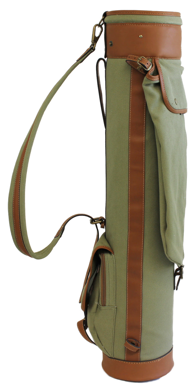 6.5&quot; Vintage Olive Canvas Carry Golf Bag | Louisville Golf